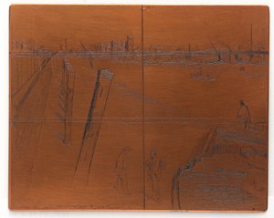 Etseplate: Millbank av James Abbott McNeill Whistler