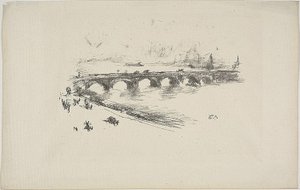 Kveld, Little Waterloo Bridge av James Abbott McNeill Whistler