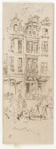 Blomstermarked, Brussel av James Abbott McNeill Whistler