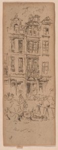 Blomstermarked, Brussel av James Abbott McNeill Whistler