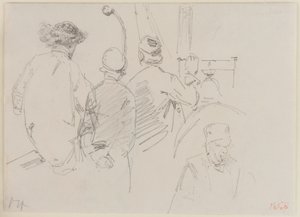 Fire menn ombord i en båt av James Abbott McNeill Whistler