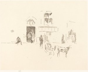 Gaiety Stage Door av James Abbott McNeill Whistler