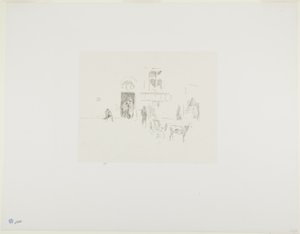 Gaiety Stage Door av James Abbott McNeill Whistler