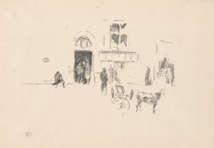 Gaiety Stage Door av James Abbott McNeill Whistler