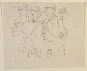 Gruppe på fire menn av James Abbott McNeill Whistler