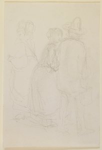 Gruppe på tre stående figurer av James Abbott McNeill Whistler