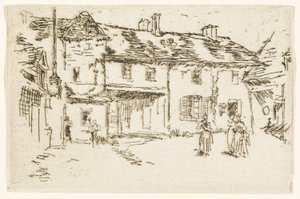Hotel de la Promenade, Loches av James Abbott McNeill Whistler