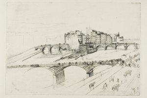 Isle of the City, Paris av James Abbott McNeill Whistler