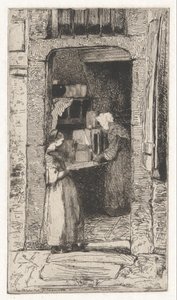 La Marchande de Moutarde (Sennepsselgeren), fra det franske settet (Douze Eaux-Fortes d av James Abbott McNeill Whistler