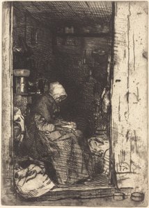 Den gamle kvinnen med filler av James Abbott McNeill Whistler