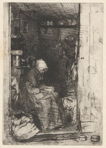 La Vielle aux Loques, fra det franske settet (Douze Eaux-Fortes d av James Abbott McNeill Whistler