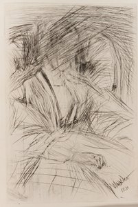 Dame i en lenestol av James Abbott McNeill Whistler