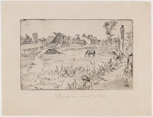 Landskap med hester av James Abbott McNeill Whistler