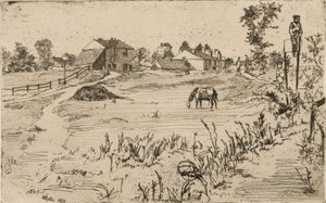 Landskap med hester av James Abbott McNeill Whistler