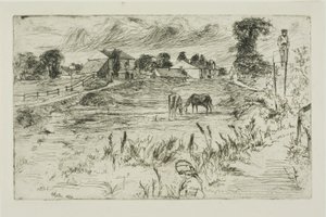 Landskap med hester av James Abbott McNeill Whistler