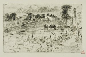 Landskap med hester av James Abbott McNeill Whistler