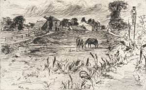 Landskap med hester av James McNeill Whistler
