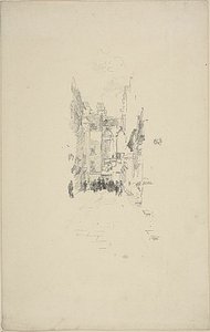 Little Court, Cloth Fair av James Abbott McNeill Whistler