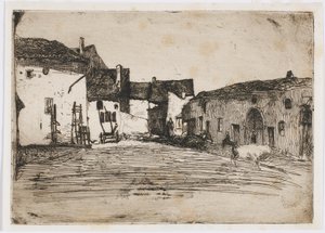 Liverdun. En av de tolv etsningene fra naturen av James Abbott McNeill Whistler