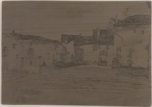 Liverdun. En av de <em>tolv etsningene fra naturen</em> av James Abbott McNeill Whistler