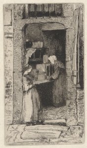 Mustard Woman, en av tolv etsninger fra naturen av James Abbott McNeill Whistler