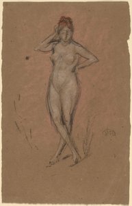 Nud în picioare cu picioarele încrucișate norvegiană av James Abbott McNeill Whistler