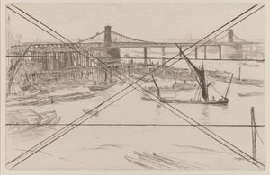 Old Hungerford Bridge av James Abbott McNeill Whistler