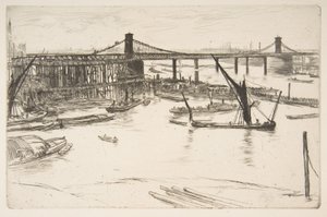 Gamle Hungerford Bridge av James McNeill Whistler