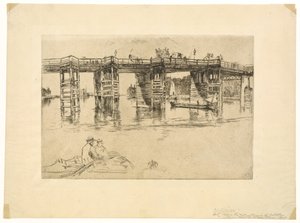 Gamle Putney Bridge av James Abbott McNeill Whistler