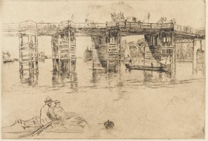 Gamle Putney Bridge av James Abbott McNeill Whistler