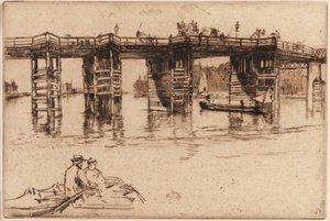 Gamle Putney Bridge av James Abbott McNeill Whistler