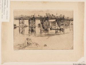 Gamle Putney Bridge av James Abbott McNeill Whistler