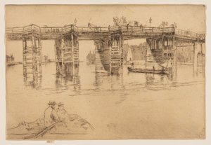 Gamle Putney Bridge av James Abbott McNeill Whistler
