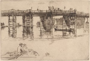 Gamle Putney Bridge av James McNeill Whistler