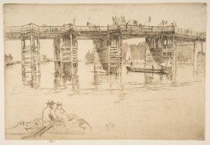 Gamle Putney Bridge av James McNeill Whistler
