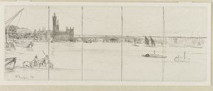 Old Westminster Bridge av James Abbott McNeill Whistler