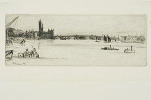 Old Westminster Bridge av James Abbott McNeill Whistler