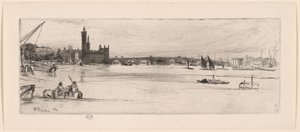 Old Westminster Bridge av James Abbott McNeill Whistler