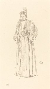 Portrettstudie: Frøken Charlotte R. Williams av James Abbott McNeill Whistler