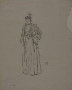 Portrettstudie: Frøken Charlotte R. Williams av James Abbott McNeill Whistler