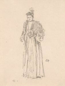 Portrettstudie: Frøken Charlotte R. Williams av James Abbott McNeill Whistler