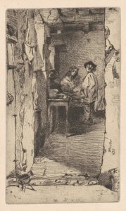 Rag Pickers, Mouffetard District, Paris av James Abbott McNeill Whistler
