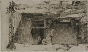 Rag Pickers, Mouffetard District, Paris av James Abbott McNeill Whistler