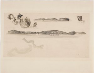 Skisser på Kystundersøkelsesplaten av James Abbott McNeill Whistler
