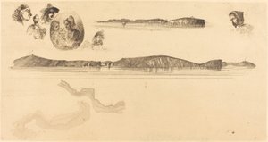 Skisser på Kystundersøkelsesplaten av James Abbott McNeill Whistler