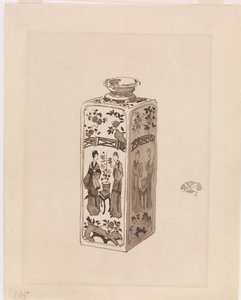 Firkantet beholder med lang hals av James Abbott McNeill Whistler