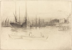Dampbåter utenfor tårnet av James Abbott McNeill Whistler