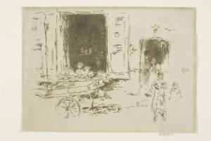 The Barrow - Marolles-distriktet, Brussel av James Abbott McNeill Whistler