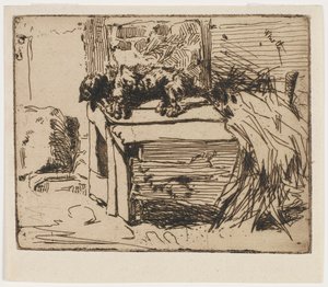 Hunden på kennelen av James Abbott McNeill Whistler