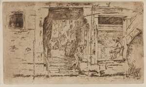 Fiskebutikken, Venezia av James Abbott McNeill Whistler